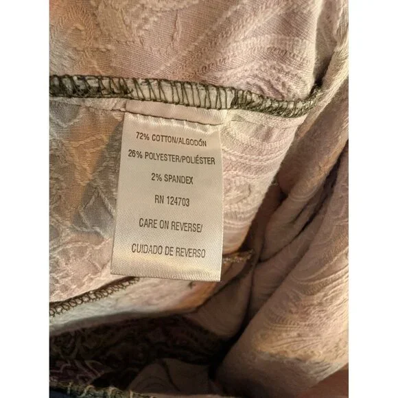 Rebecca Malone Women's Green & Purple Paisley Denim Jacket - XL - Picture 6 of 7